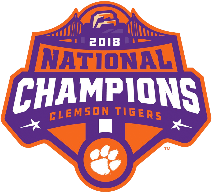 Clemson Tigers 2018 Champion Logo iron on transfers for T-shirts